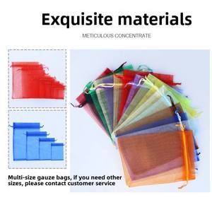 <span class=keywords><strong>Bolsa</strong></span> de Embalaje de Regalo de Joyería con Cordón, de Malla, Color Sólido, Gasa de Perlas, <span class=keywords><strong>Organza</strong></span>, Impresa Personalizada - Product Image 6