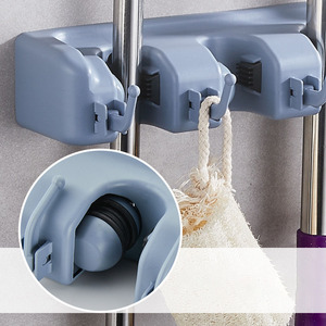 Porta scopa, appendiabiti Mop, porta attrezzi da giardino a parete con slot e ganci per lavanderia, <span class=keywords><strong>armadio</strong></span>, tettoia, Garage - Product Image 3