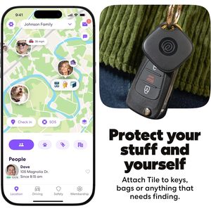 Application de suivi en temps réel Life360 Tile Tracker pour clés, sacs, téléphone, compatible iOS et Android - Product Image 3