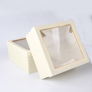 Wholesale Transparent Window Paper Packaging Two-piece in square Box for Valentine's Day <strong>Flower</strong> Wedding <strong>Sweets</strong> - Product Image 3