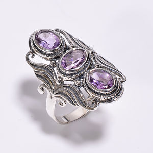 Natural garnet oval cut gemstone 925 sterling silver statement <b>ring</b> manufacturer silver gemstone jewelry antique 925 silver <b>ring</b> - Product Image 2