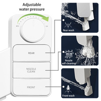 Nouvel Accessoire de Bidet Intelligent à Bouton-Clé, Buse Auto-Nettoyante, Non-Électrique et Détachable pour Toilettes