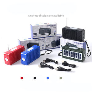Portable Factory Solar Charging Portable BT Radio ABS Plastic Multi Function FM Radio Flashlight Outdoor Rechargeable Home - Product Image 4