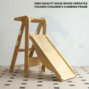 Tour d'apprentissage Montessori écologique pour tout-petits, chaise en bois au design animalier, mobilier pour enfants - Product Image 4