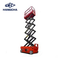 Plateforme de travail en hauteur Hangcha 250 kg 6 m 7,6 m, mini nacelle élévatrice à ciseaux électrique autopropulsée, certifiée CE, en matériau ABS 60XEND