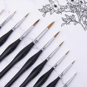 Offre Spéciale petits pinceaux de peinture de détail de grande taille 10 pièces ensemble de pinceaux de peinture de Gouache pour étudiant et artiste - Product Image 5