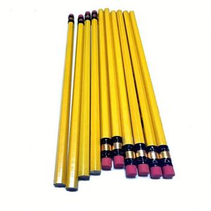 Crayons en bois personnalisés avec logo, plusieurs couleurs, ensemble cadeau HB avec gomme, 7 pouces - Product Image 4