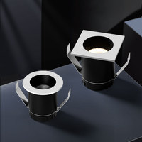 Mini spots LED ultra-minces ronds et carrés 3W 4W 6W, dimmables, anti-éblouissement, IP20, encastrés pour l'éclairage des hôtels et des maisons