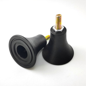 <b>Adjustable</b> Furniture <b>Legs</b> Flared Feet Black Rubber With Screws For Cabinet Bed <b>Table</b> - Product Image 3