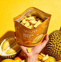Sachet alimentaire refermable en papier kraft imprimé sur mesure avec fenêtre pour noix, bonbons et fruits secs
