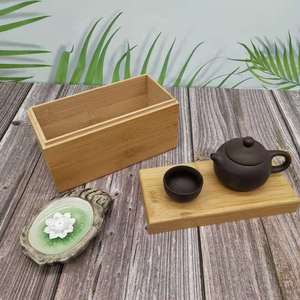 Caja de Té de Bambú Rectangular Hecha a Mano para Té Pu'er, Té Verde y Té Blanco, Empaque de Regalo, Pedido Personalizado Disponible - Product Image 4