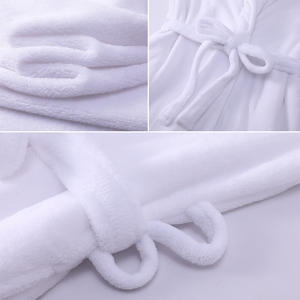 Peignoir de luxe personnalisé pour salon de beauté, hôtel 5 étoiles, maison, douche, avec logo brodé sur mesure, en coton blanc pour SPA - Product Image 4