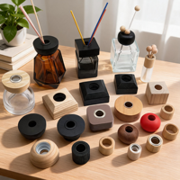 Tapón de madera negro de nogal, fresno y haya de calidad para botella de perfume, elegante y duradero, ideal para dormitorio, tocador o fiestas.