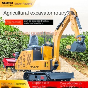 YSLANDSCAPE Mini-Excavatrice Multifonctionnelle, Motoculteur Rotatif, Micro-Excavation Tout-en-Un, Transmission Hydraulique, Pelleteuse - Product Image 2