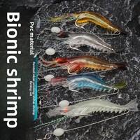 Haute-Simulation PVC Bionic Crevettes Appâts Souples Crochet Techniques De Pêche À La Carpe Engins pour Basse Espèces Cibles