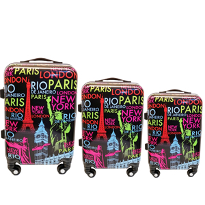 Ensemble de valises rigides en PC de luxe de haute qualité, 3 pièces, avec roulettes pivotantes, personnalisation de la marque, sac de voyage, fabricant OEM - Product Image 4