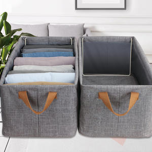 High Quality Custom Foldable Closet Organizer PP Cotton <b>Linen</b> Fabric <b>Storage</b> <b>Box</b> for Household Use for Wardrobe & Food Packaging - Product Image 3