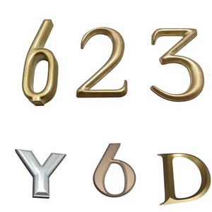 Numeri e Lettere Personalizzabili in Ottone Massiccio Sferico Tridimensionale per Loghi Pubblicitari di Hotel e Immobili - Product Image 4