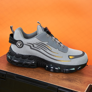 ZG 918 Scarpe Antinfortunistiche con Puntale in Acciaio, Chiusura a Rotella e Bottoncino Girevole, Grigie, Ideali per Uso Industriale Estivo e Autunnale, Protezione del Metatarso - Product Image 2