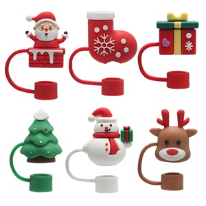 จุกปิดหลอดซิลิโคนแบบใช้ซ้ำได้ ขนาด 10 มม. เป็นมิตรกับสิ่งแวดล้อม ป้องกันฝุ่น ใช้ได้กับหลอดทั่วไป ของตกแต่งงานปาร์ตี้คริสต์มาส อุปกรณ์เสริมเครื่องดื่ม - Product Image 5