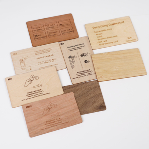 Carte de visite professionnelle en bois NFC haute fréquence Google Music - Product Image 1