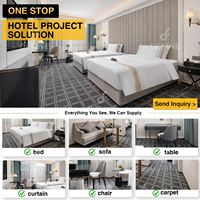Ensemble de meubles de chambre d'hôtel de luxe cinq étoiles, lits king-size et queen-size, ensembles de chambres modernes, meubles d'hôtel sur mesure pour usage commercial