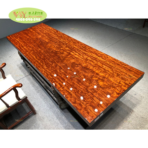 Precio de Fábrica al por Mayor, Muebles para el Hogar de Alta Gama, <span class=keywords><strong>Madera</strong></span> Maciza de <span class=keywords><strong>Bubinga</strong></span>, Tablero de Mesa de Comedor de <span class=keywords><strong>Madera</strong></span> Gruesa - Product Image 1