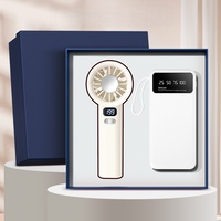 Ventilador de Mano Recargable Portátil, Banco de Energía 2 en 1, Material de Papel, Impresión UV, Logotipo Personalizado, Opciones de Color, Regalo Corporativo