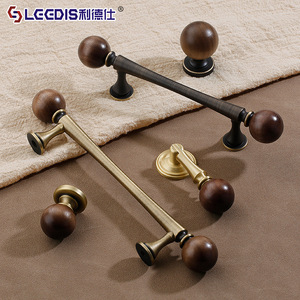 Lgcdis Brass Wood Cabinet Handle Bar Traditional Wardrobe Drawer Furniture <b>Knob</b> Durable - Product Image 1