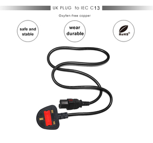 1 м 1,5 м 1,8 м 3 контакта Сплавленный Великобритания BS чайник удлинитель питания переменный ток 110 В BS1363 Сплавленный штекер Великобритании к iec C13 шнур питания - Product Image 3