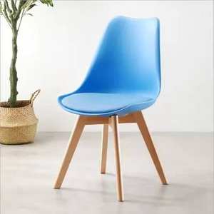 Modern Design Free Sample Cushion Seat Wooden Legs <b>Restaurant</b> Leisure <b>Chairs</b> Colorful Plastic Dining <b>Chair</b> - Product Image 3