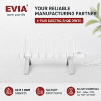 Séchoir à chaussures électrique portable EVIA EV-80 OEM, en aluminium, pour 4 paires, directement de l'usine