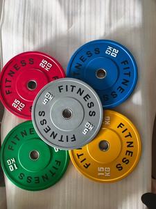 Bán buôn trọng lượng tấm Barbell Trọng lượng nâng phòng tập thể dục Barbell tấm cạnh tranh cao su Bumper tấm - Product Image 5