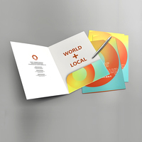 Diseño de Logotipo Personalizado, Impresión de Carpetas de Presentación A4 para Documentos Escolares y Empresariales con 2 Bolsillos