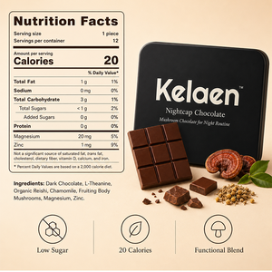Chocolat foncé aux champignons botaniques de qualité supérieure OEM, chocolat fonctionnel pour adultes, favorise la réduction du stress et des cycles de sommeil paisibles et réguliers - Product Image 3