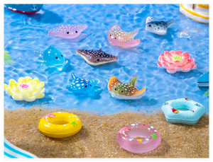 Bán Buôn Kid Tắm Nước Bãi Biển Hồ Bơi Mini Thuyền Cá Bơi Vòng Hovercraft Lotus Hoa Cá Heo Nổi Con Số Và Đồ Chơi Thu Nhỏ - Product Image 6