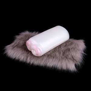 Masturbador Masculino de Silicona de Doble Canal con Vagina Realista de Conejo Gris de Piel Artificial GEEBA, Juguetes Sexuales al por Mayor - Product Image 6