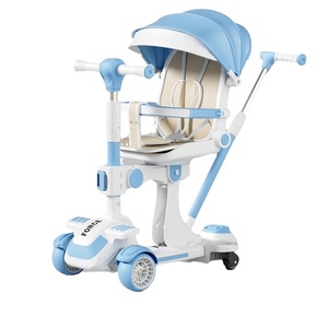 Trottinette pour enfants 6-en-1 pliable avec roues multidirectionnelles et auvent, pour les enfants de 2 à 12 ans - Product Image 1