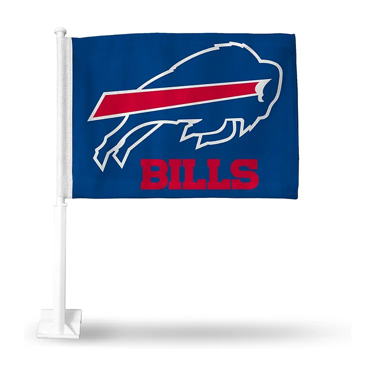 Kustom poliester dua sisi NFL Buffalo Bills bendera mobil