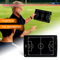 Tableau Tactique de Football Professionnel Effaçable Magnétique Électronique Format de Poche à Bords Droits pour Entraîneur
