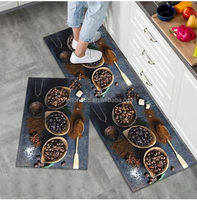 Tapis de sol de cuisine en matériau absorbant lavable pour salon, motif floral moderne, antidérapant, luxueux