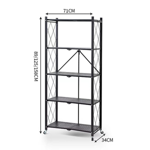 Étagère de rangement pliable pour légumes, idéale pour cuisine ouverte, gain de place, unité de rangement pour balcon, en métal résistant à la rouille, étagère de stockage pour entrepôt - Product Image 6