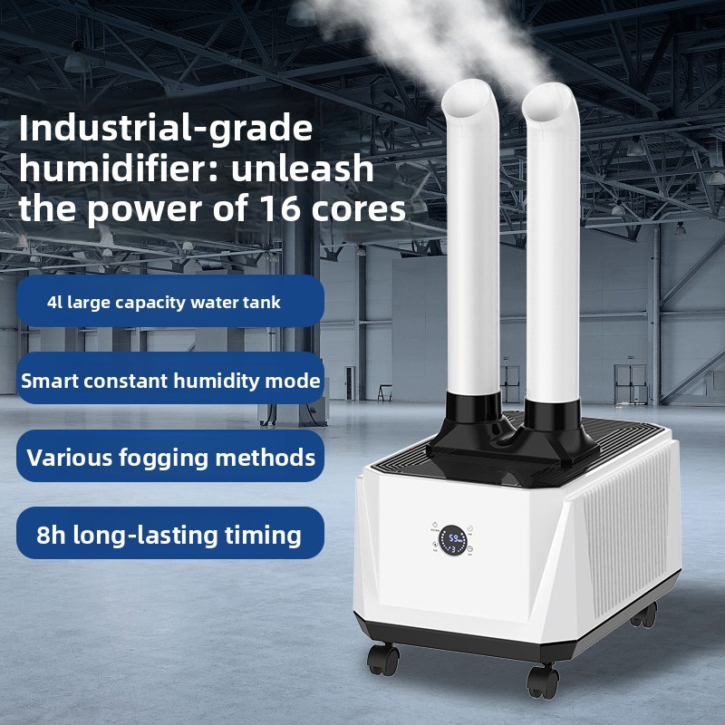 Industrial Commercial Humidifier Double Tube 2.6-4.0L 400W Fog Intelligent Constant Humidity Supermarket Spray Plantation