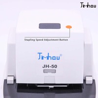 Engrapadora Manual Estándar Jhimhau JH50 - Máquina de Encuadernación Automática de Escritorio, Construcción Metálica, Capacidad para 50 Hojas, para Oficina y Folletos