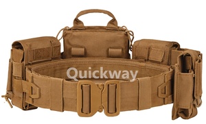 Outdoor Tactical <b>Belt</b> with Pouches Adjustable Utility Waist <b>Belt</b> for Hiking Camping <b>Work</b> Gear - Product Image 1
