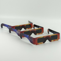 Lunettes d'éclipse solaire directe Papier 3D Lunettes de soleil anti-Uv Vision sûre du soleil Couleur aléatoire Ombre de sécurité Protection des yeux Matériel VR