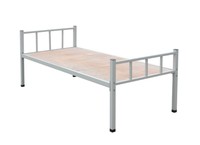 Cadre de lit simple en acier moderne, vente en gros, lit en métal lourd, dortoir, étudiants, adultes, chambre à coucher, hôtel, appartement, entrepôt, villa