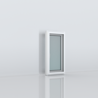 Окно Hoffen Pro UPVC современное вертикально-раздвижное для кухни/спальни, 60x110, белая рама, стекло, москитная сетка, звукоизоляция