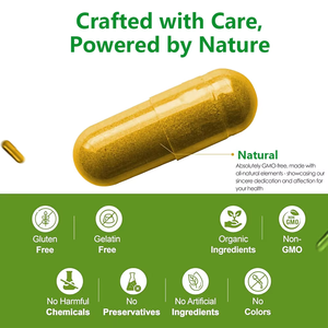 Cápsulas de Cúrcuma de Alta Calidad OEM ODM con Pimienta Negra, Sin Gluten, Aptas para Vegetarianos, Suplemento Dietético Seguro para la Salud General del Cuerpo - Product Image 3