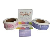 Autocollants en vinyle imperméables personnalisés, cadre photo pour gâteau d'anniversaire, étiquettes adhésives, étiquettes artisanales multicolores personnalisées, étiquettes pour desserts